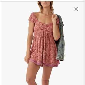 Free People Tabitha Mini Dress Babydoll Dress